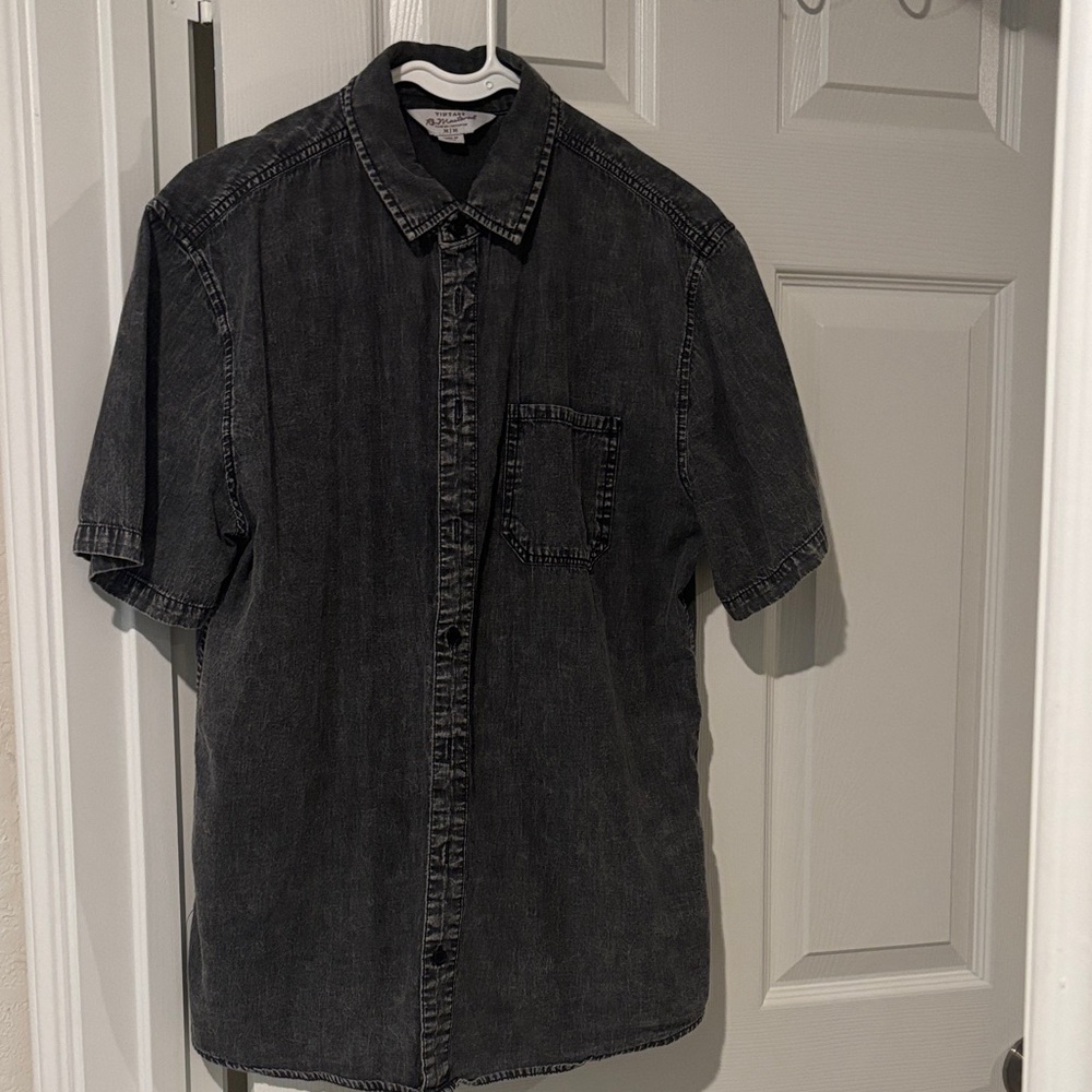 Vintage black Casual Button Down Shirt